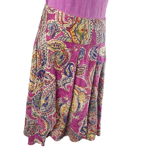 Lauren Ralph Lauren A-Line asymmetrical hem paisley print skirt - Picture 14 of 14
